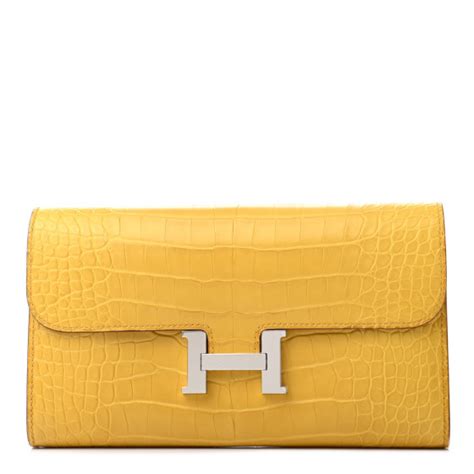 hermes jaune ambre alligator constance